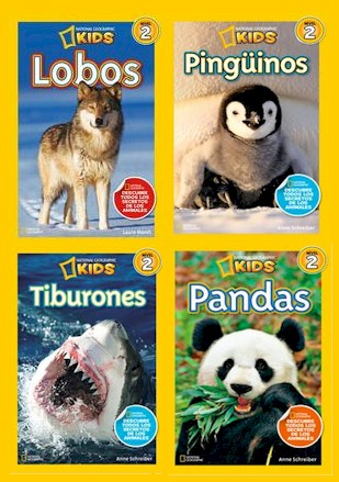 Colección National Geographic Kids Nivel 2: Lobos – Pingüinos – Pandas – Tiburones Colección National Geographic Kids Nivel 2: Lobos – Pingüinos – Pandas – Tiburones