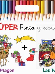 Súper pinta y escribe Los Reyes Magos & Las Navidades