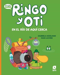 Ringo y Oti en el río de aquí cerca Ringo y Oti en el río de aquí cerca
