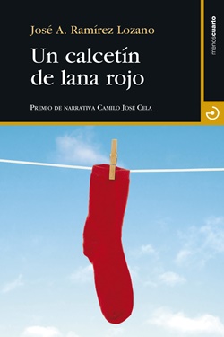 Un calcetín de lana rojo